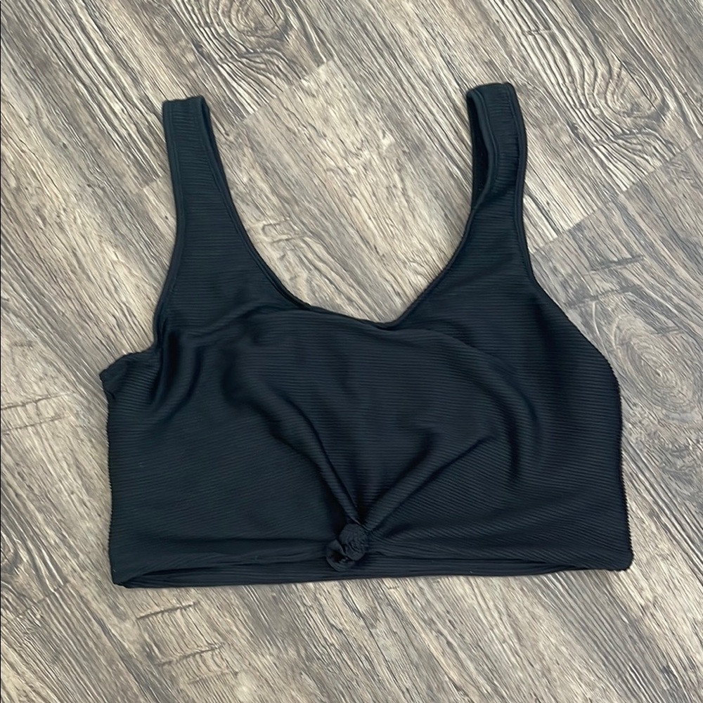 Black Knotted Tank Top